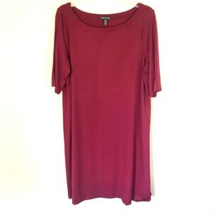 Eileen Fisher T-shirt Dress Red Size Large